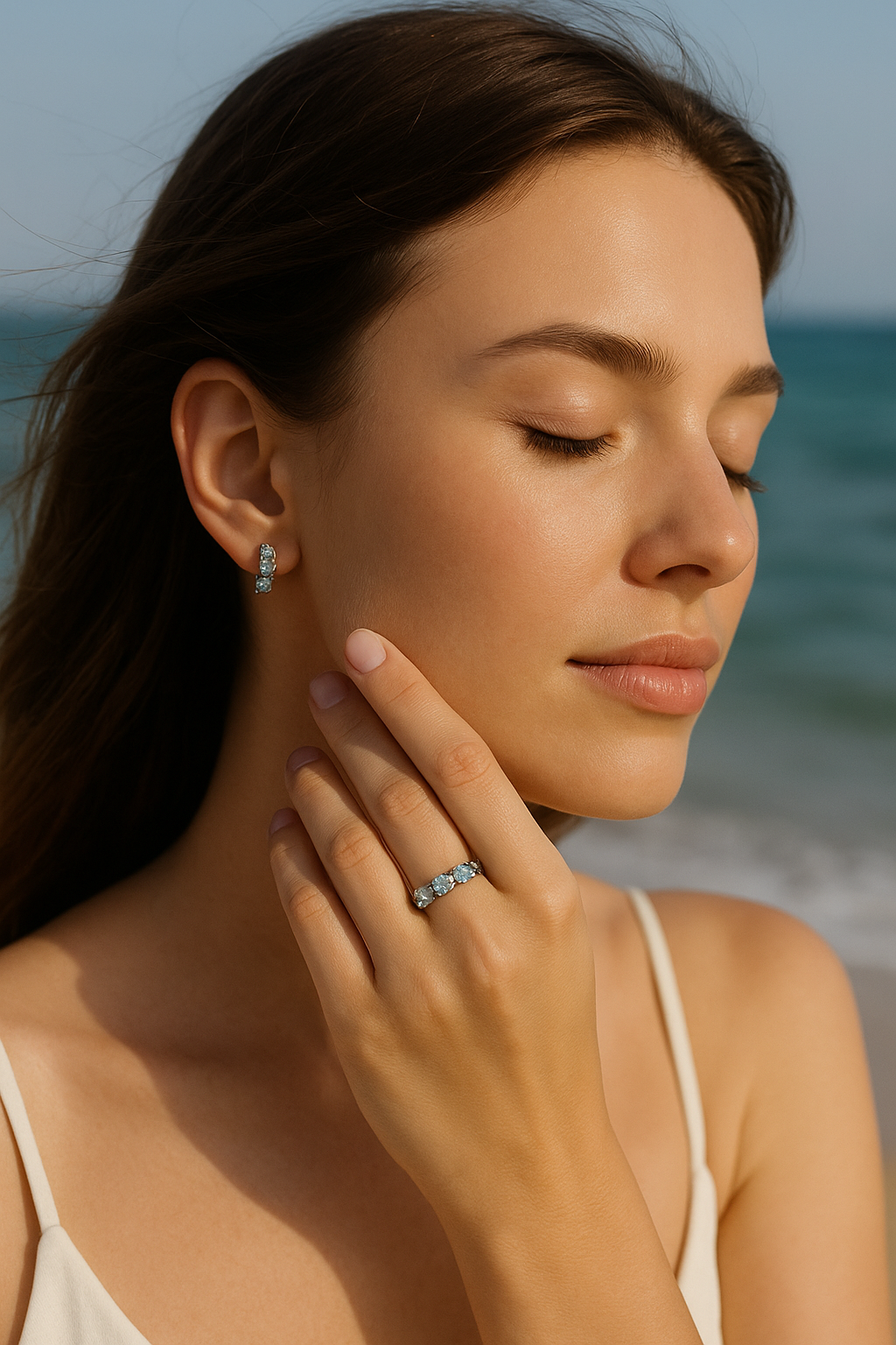 Sky Whisper Earrings – Sterling Silver & Sky Blue Topaz