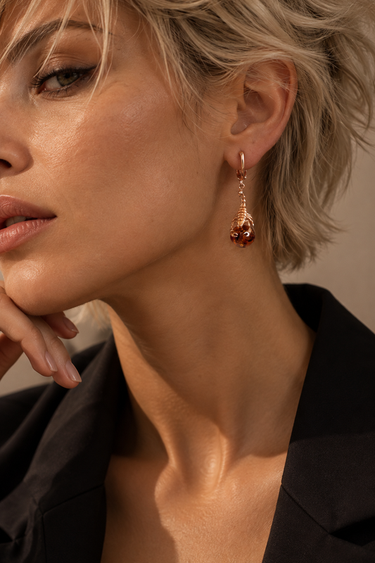 Scorpio Amber Earrings