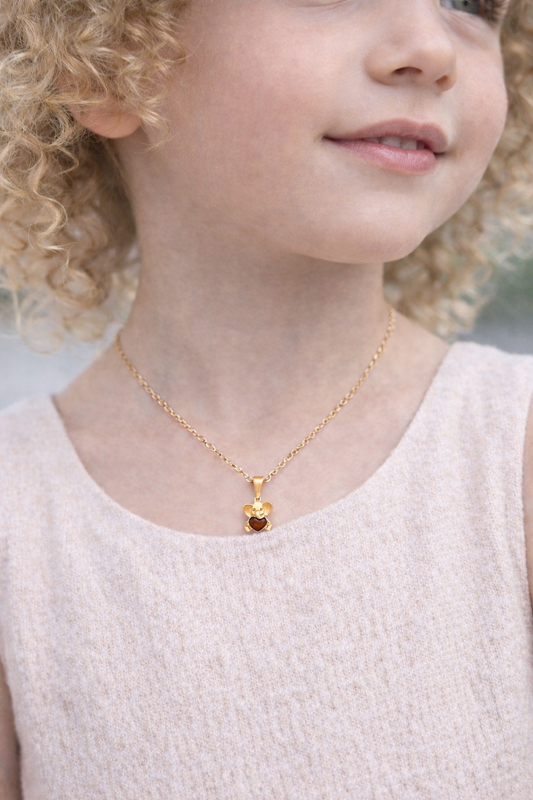 Elephant Heart Pendant 925 Sterling Silver Gold Plated Baltic Amber Darvin