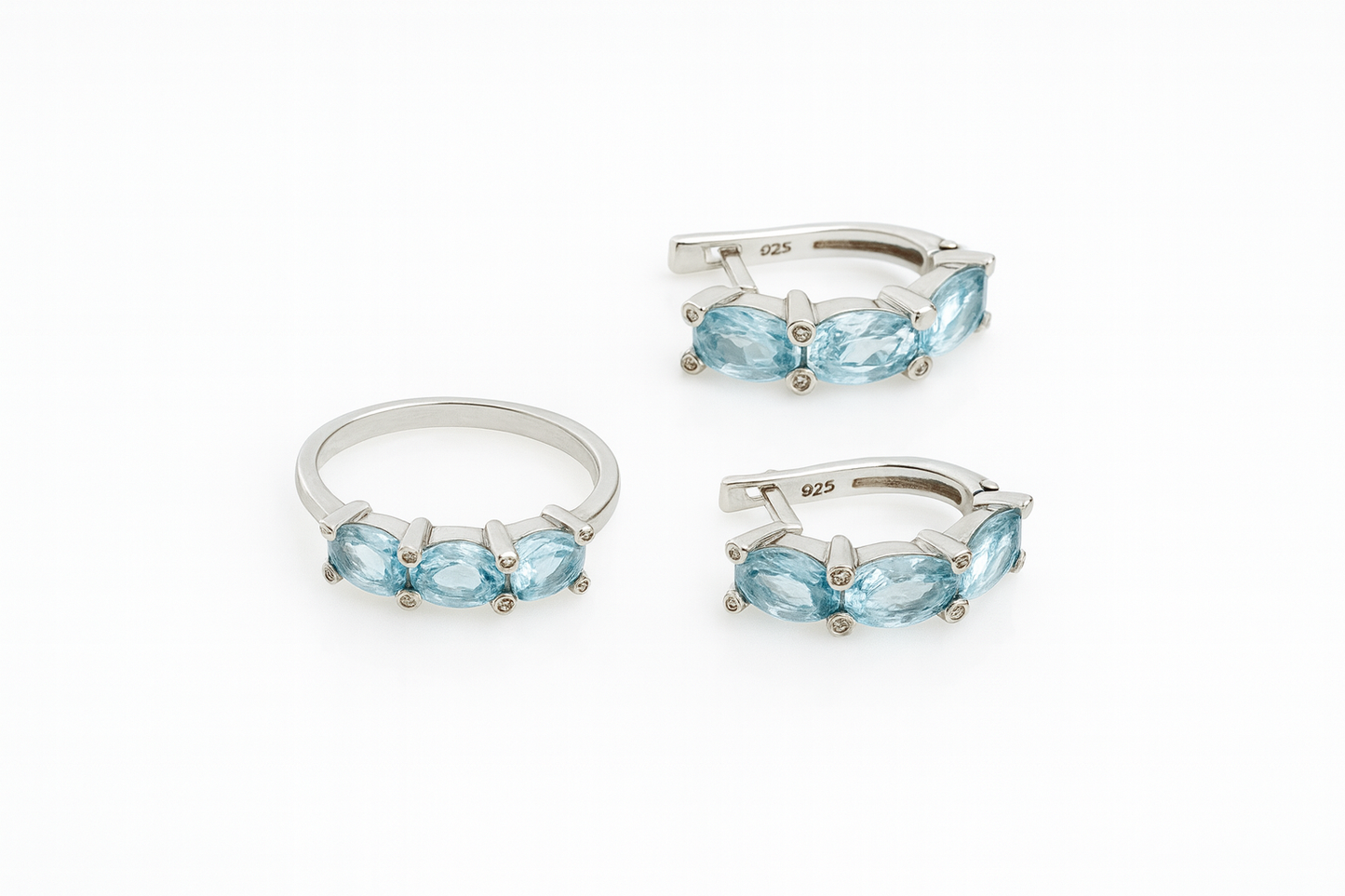 Sky Whisper Earrings – Sterling Silver & Sky Blue Topaz