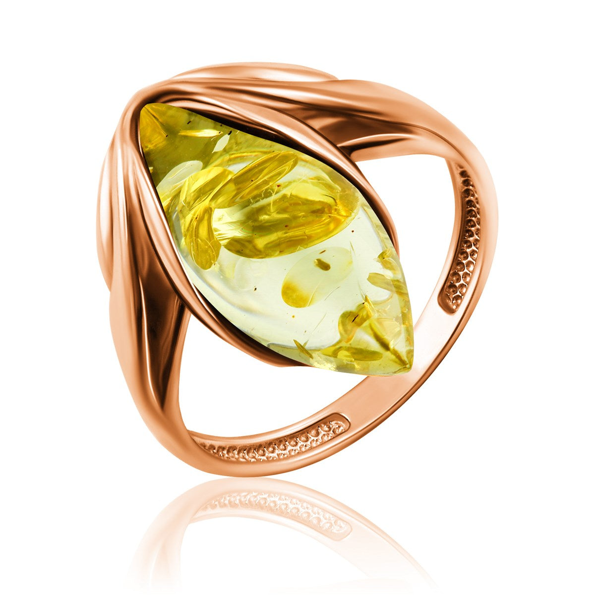 Marquise Lemon Amber Silver Ring — DARVIN (Pre-Order)