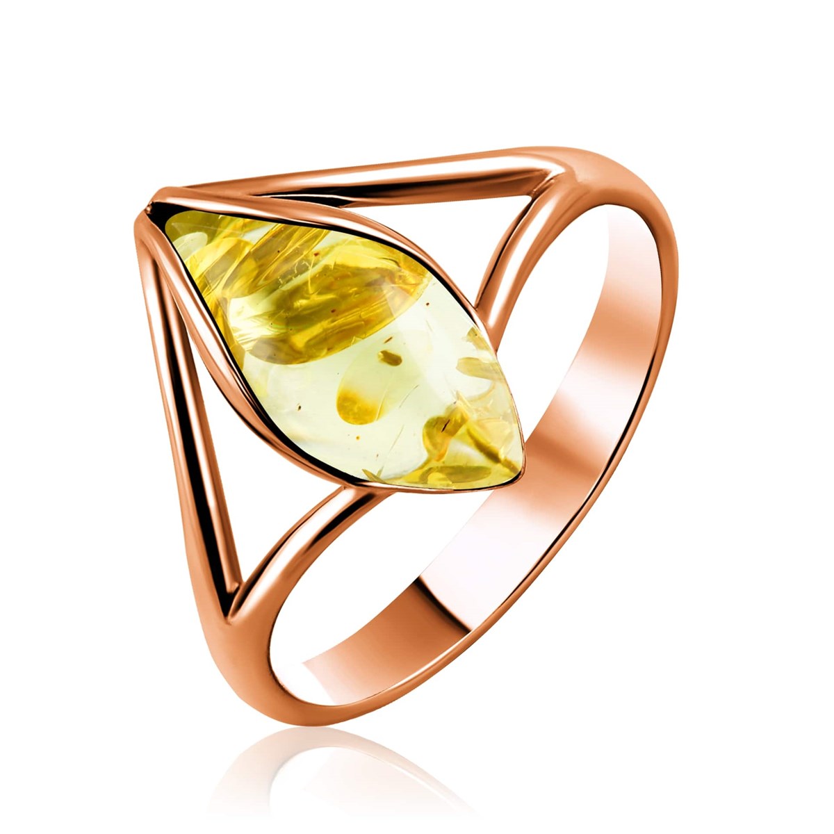 Marquise Lemon Amber Silver Ring — DARVIN (Pre-Order)