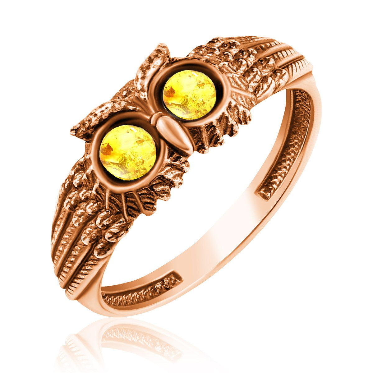 Round Lemon Amber Silver Ring — DARVIN (Pre-Order)