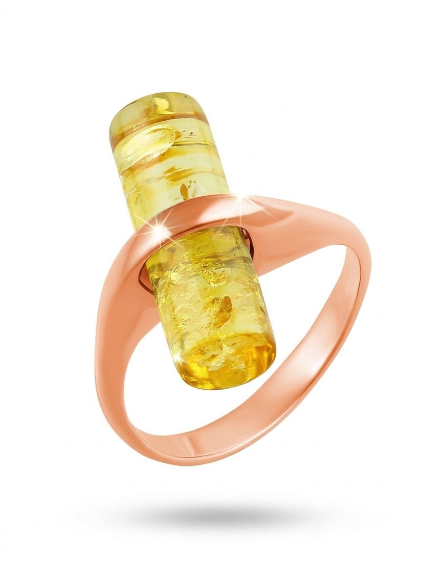 Lemon Amber Silver Ring — DARVIN (Pre-Order)