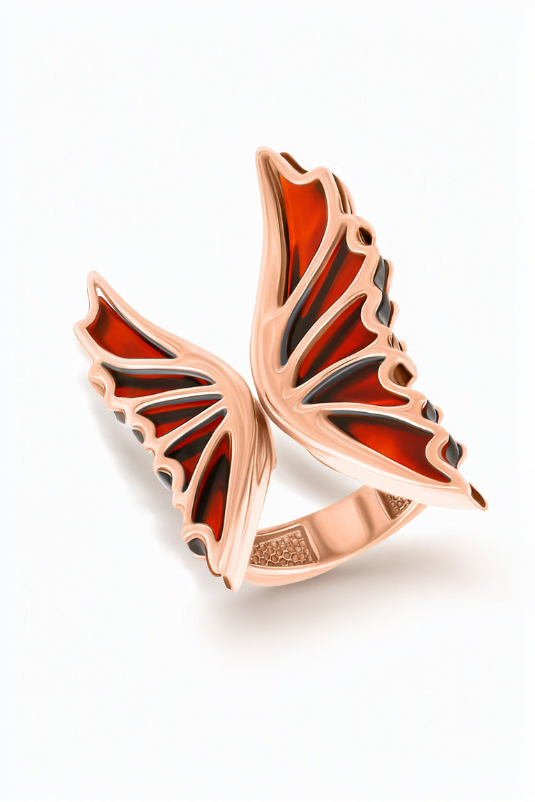 Cognac Amber Silver Ring — DARVIN (Pre-Order)