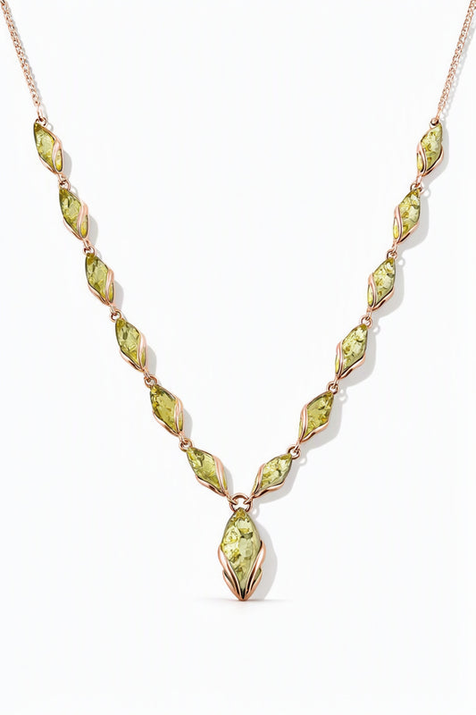 Marquise Lemon Amber Silver Necklace — DARVIN (Pre-Order)