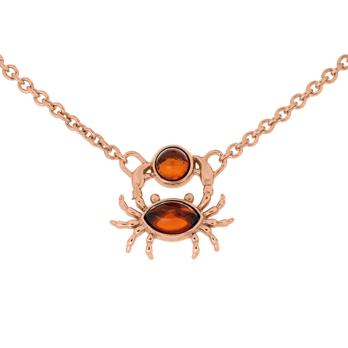 Marquise Cognac Amber Silver Necklace — DARVIN (Pre-Order)