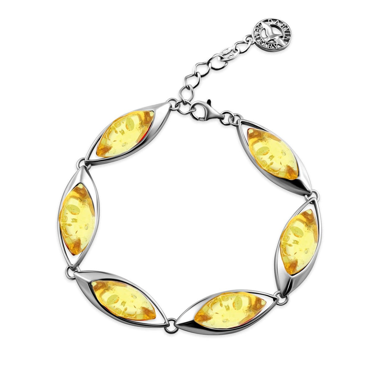 Marquise Lemon Amber Silver Bracelet — DARVIN (Pre-Order)