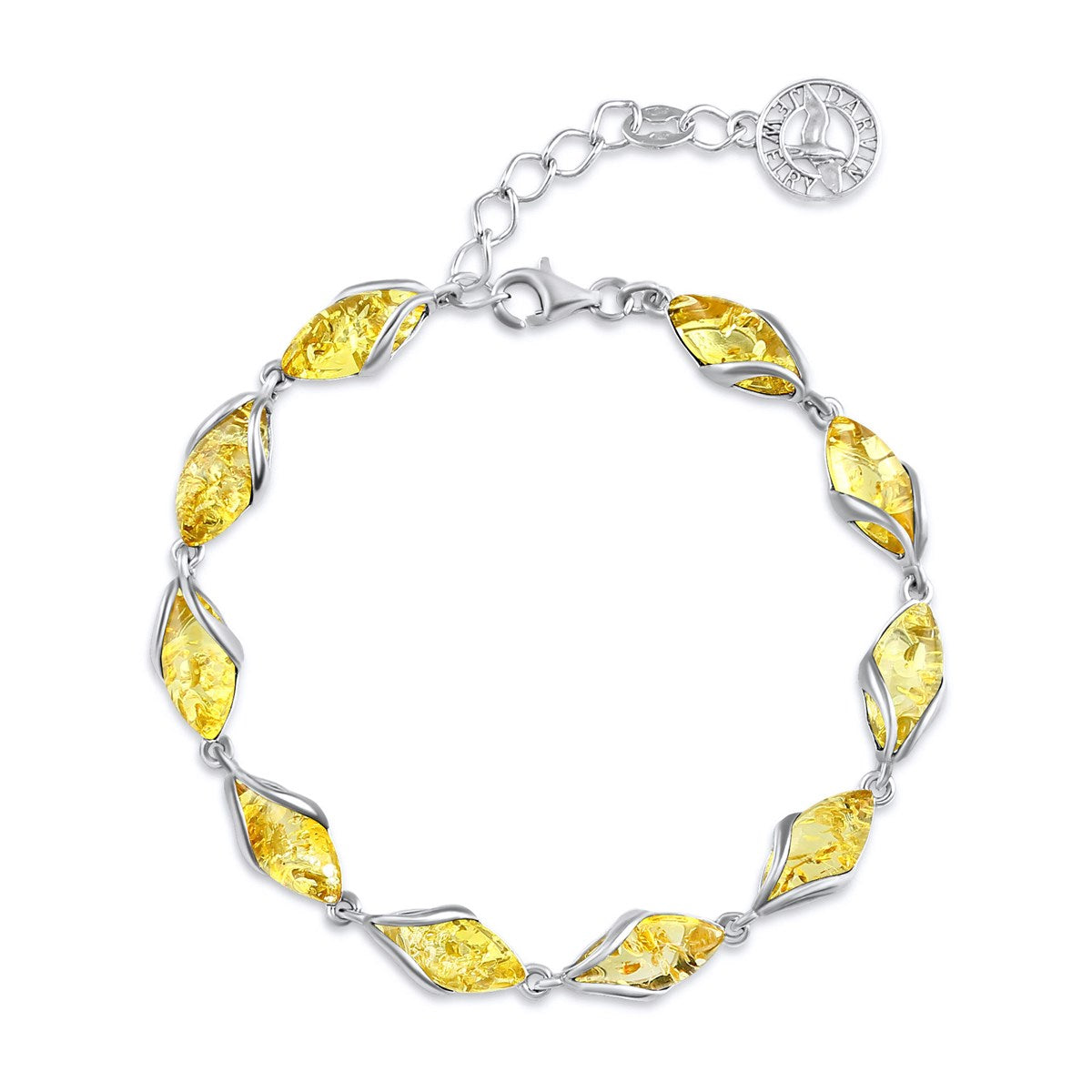 Marquise Lemon Amber Silver Bracelet — DARVIN (Pre-Order)