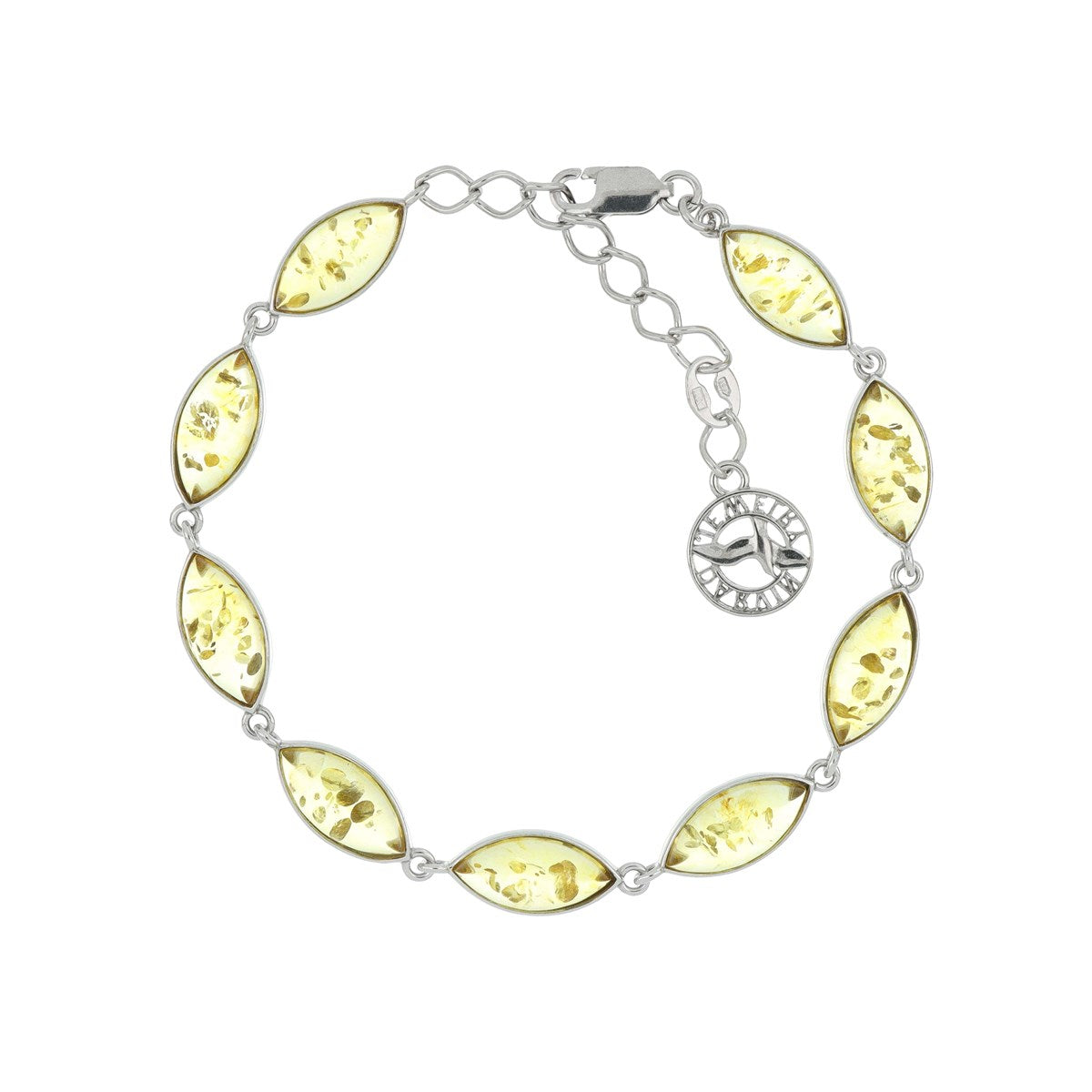 Marquise Lemon Amber Silver Bracelet — DARVIN (Pre-Order)