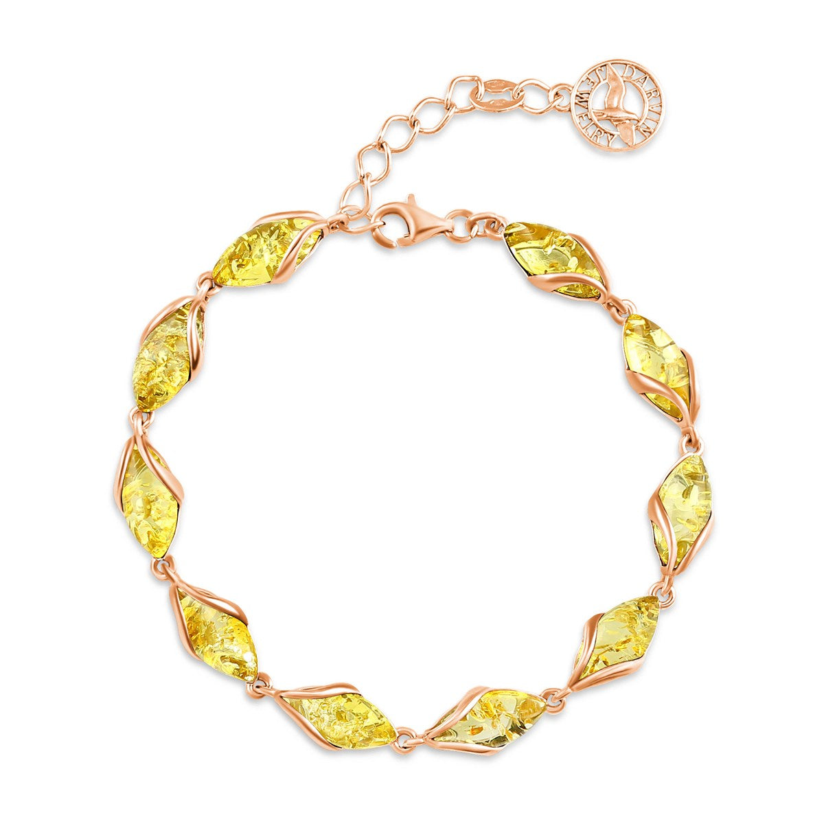 Marquise Lemon Amber Silver Bracelet — DARVIN (Pre-Order)