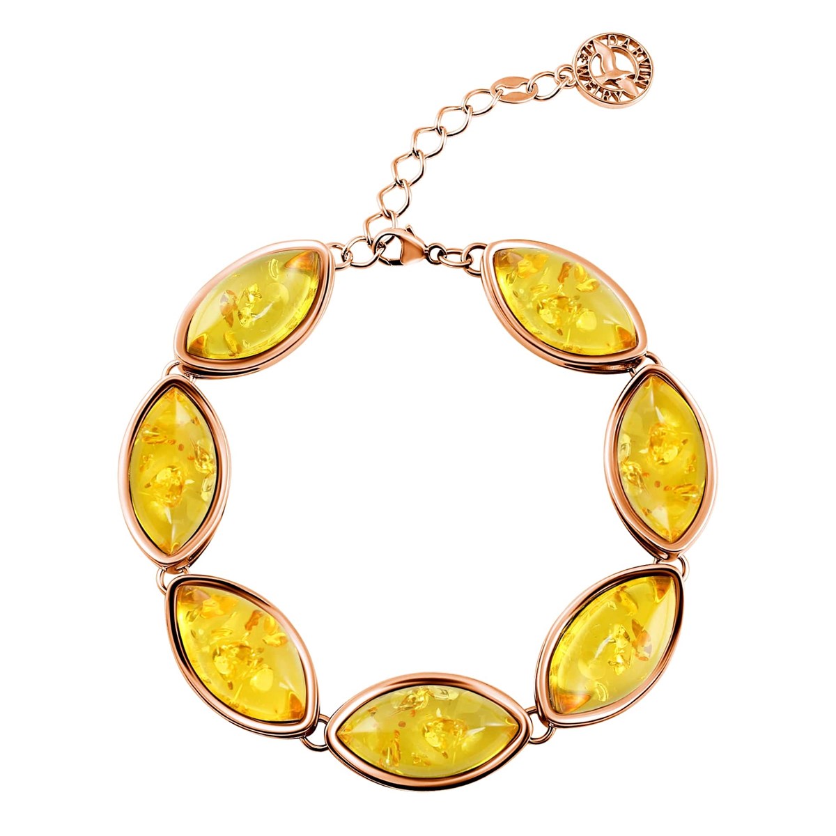 Marquise Lemon Amber Silver Bracelet — DARVIN (Pre-Order)