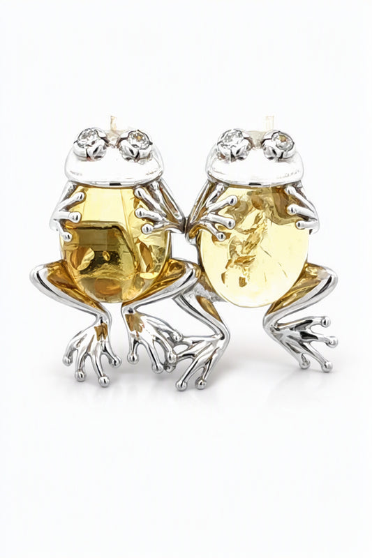 Oval Lemon, Colorless Amber Silver Brooch — DARVIN (Pre-Order)