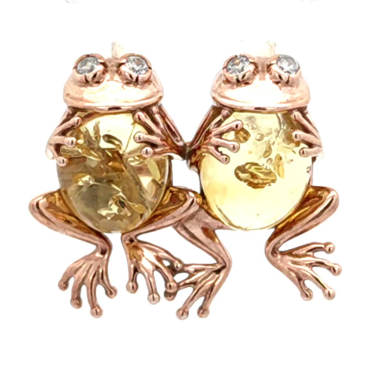 Oval Lemon, Colorless Amber Silver Brooch — DARVIN (Pre-Order)