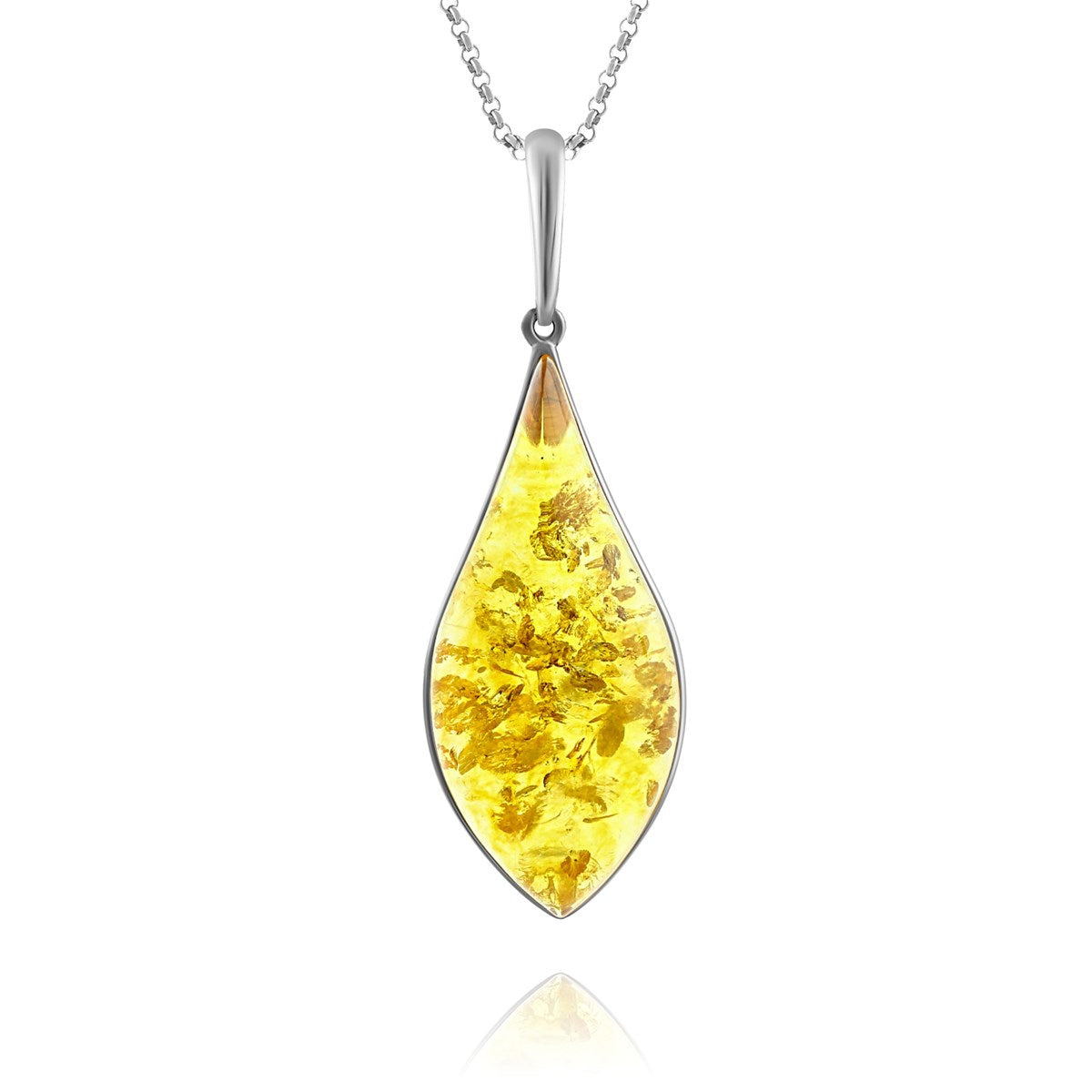 Lemon Amber Silver Pendant — DARVIN (Pre-Order)