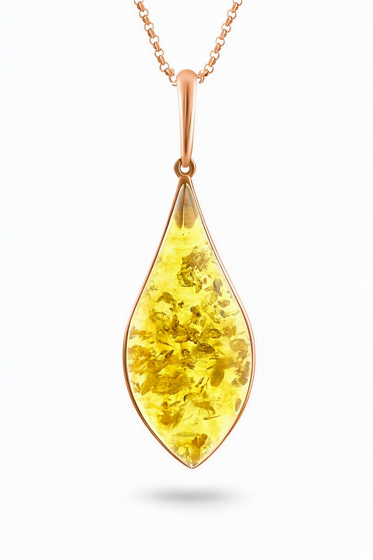 Lemon Amber Silver Pendant — DARVIN (Pre-Order)