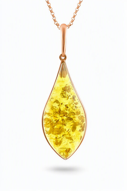 Lemon Amber Silver Pendant — DARVIN (Pre-Order)