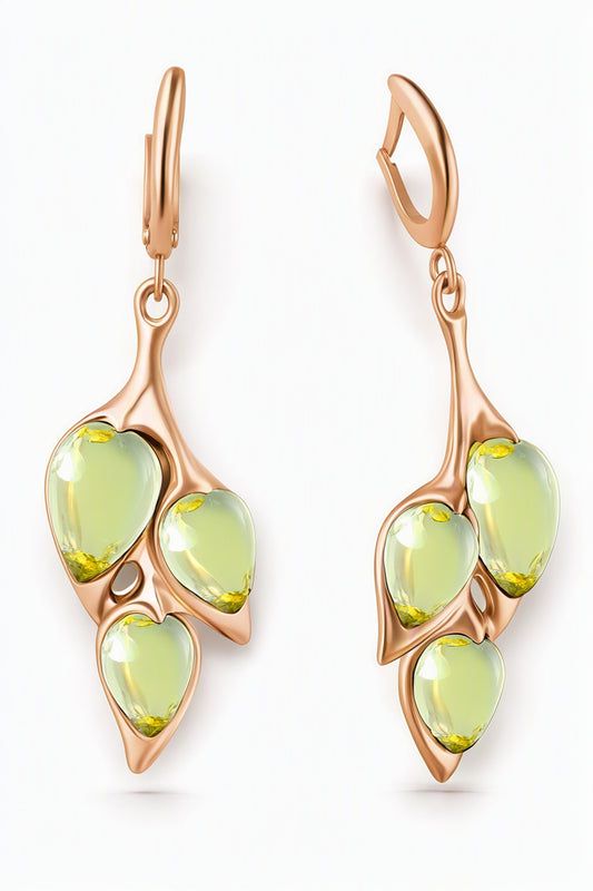 Teardrop Lemon Amber Silver Earrings — DARVIN (Pre-Order)