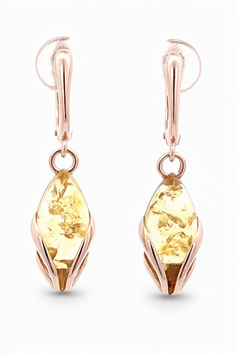 Marquise Lemon Amber Silver Earrings — DARVIN (Pre-Order)