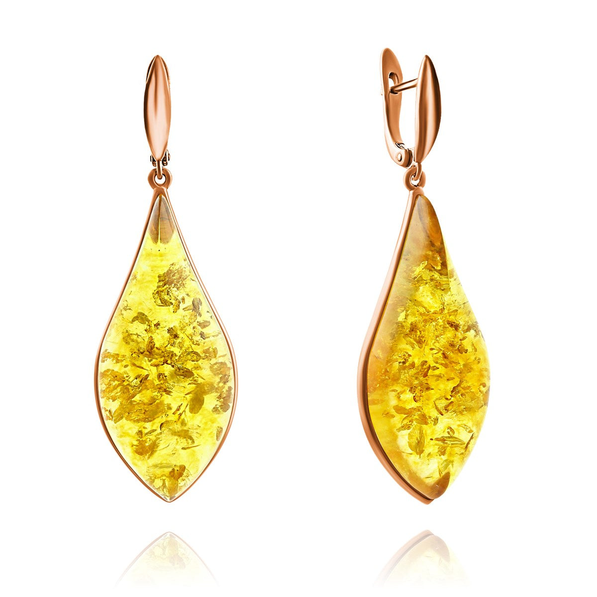 Lemon Amber Silver Earrings — DARVIN (Pre-Order)