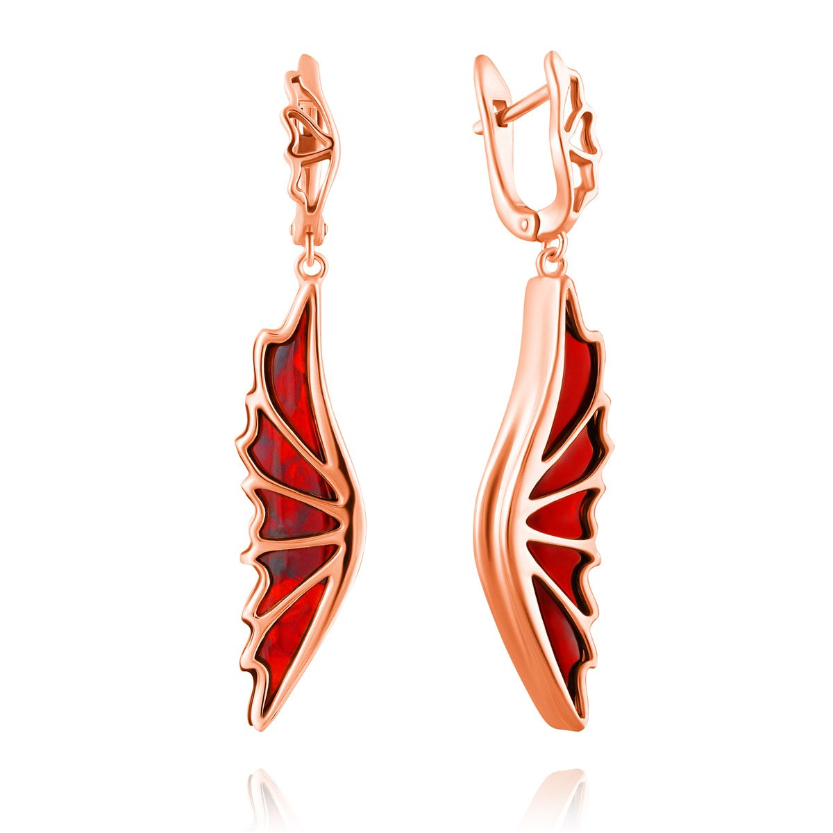 Cognac Amber Silver Earrings — DARVIN (Pre-Order)