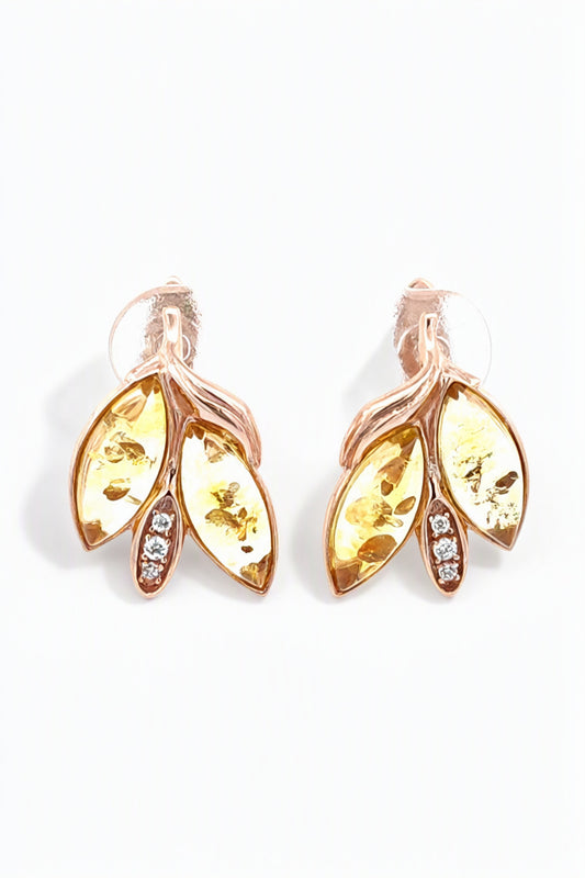 Marquise Lemon, Colorless Amber Silver Earrings — DARVIN (Pre-Order)