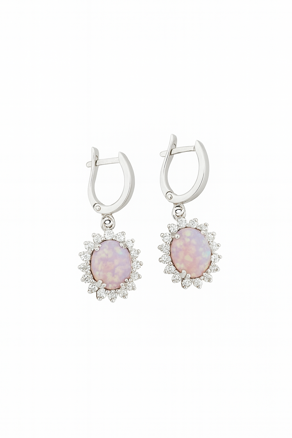 Pink Opal Glow Earrings – Sterling Silver & Pink Opal