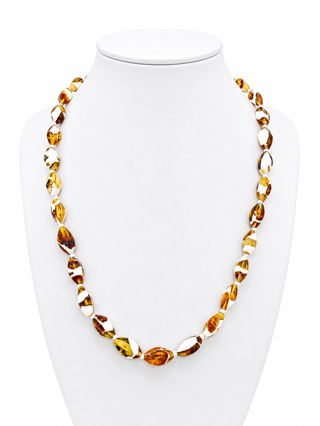 Dalmatian Collection — Handmade Amber Mosaic Necklace