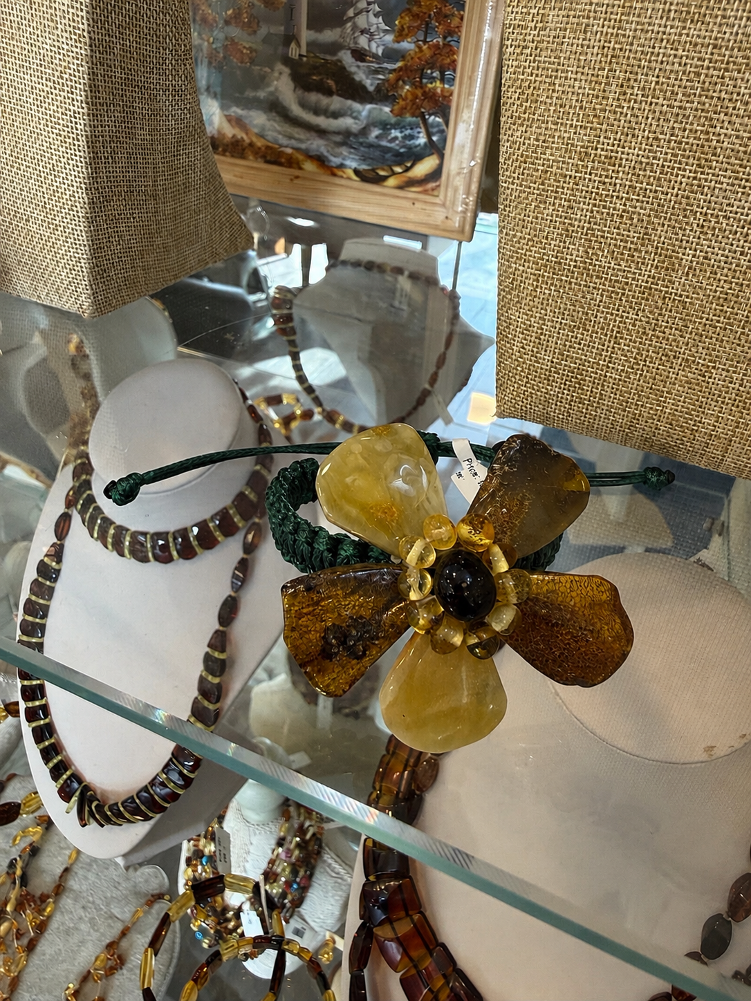 Amber Flower Bracelet