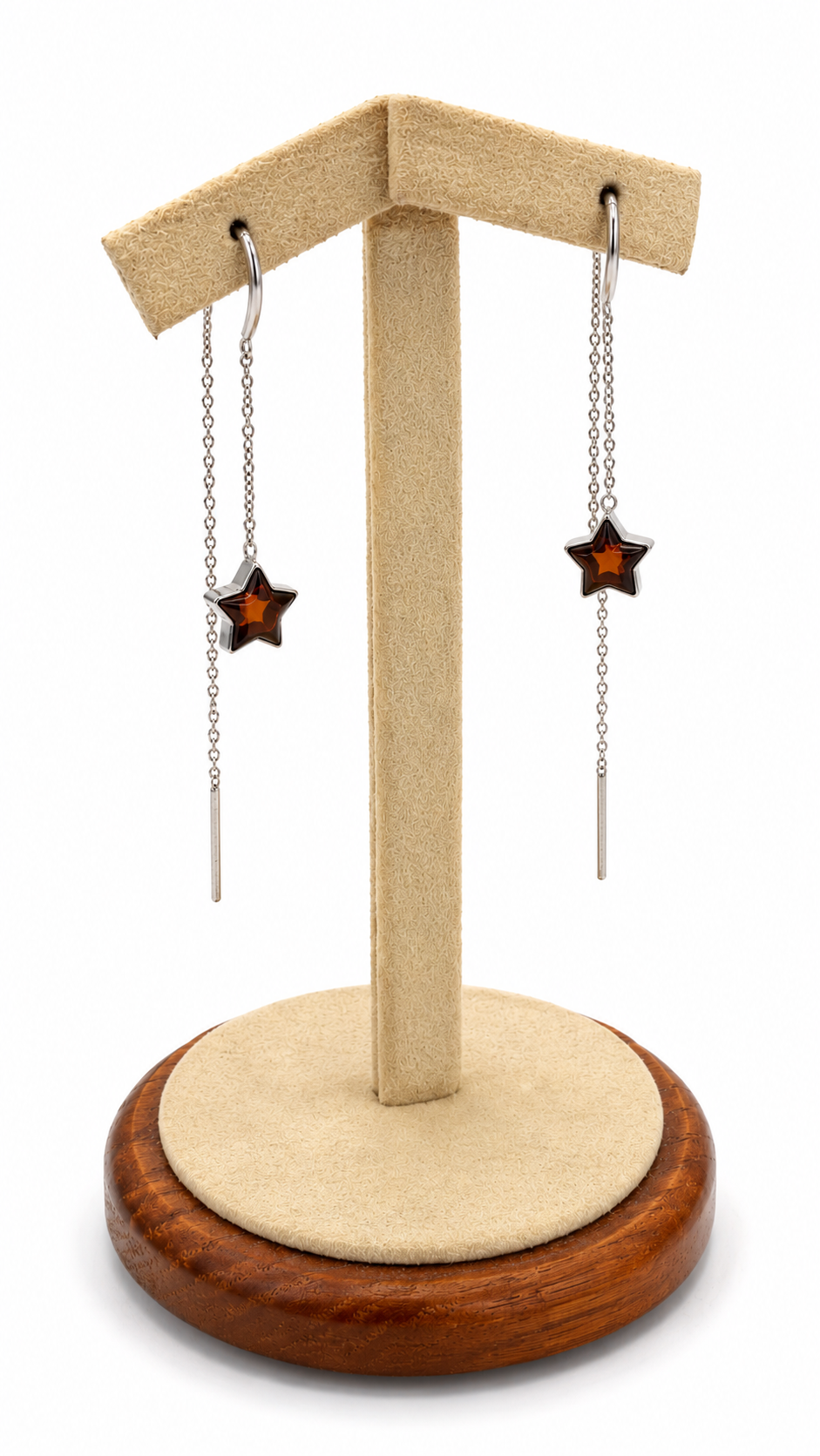 עגילי ענבר בלטי Star Threader