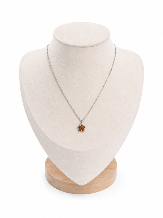 Amber Maple Pendant with Chain — Collection “Maple”
