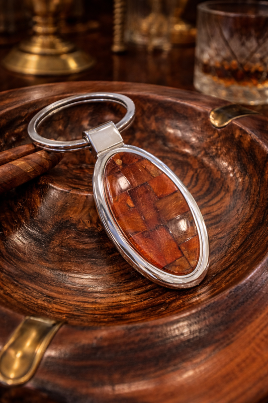 Mosaic Keychain – Baltic Amber | Handmade