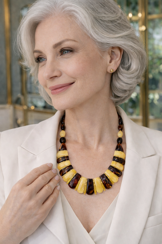 Cleopatra Necklace – Baltic Amber | Handmade