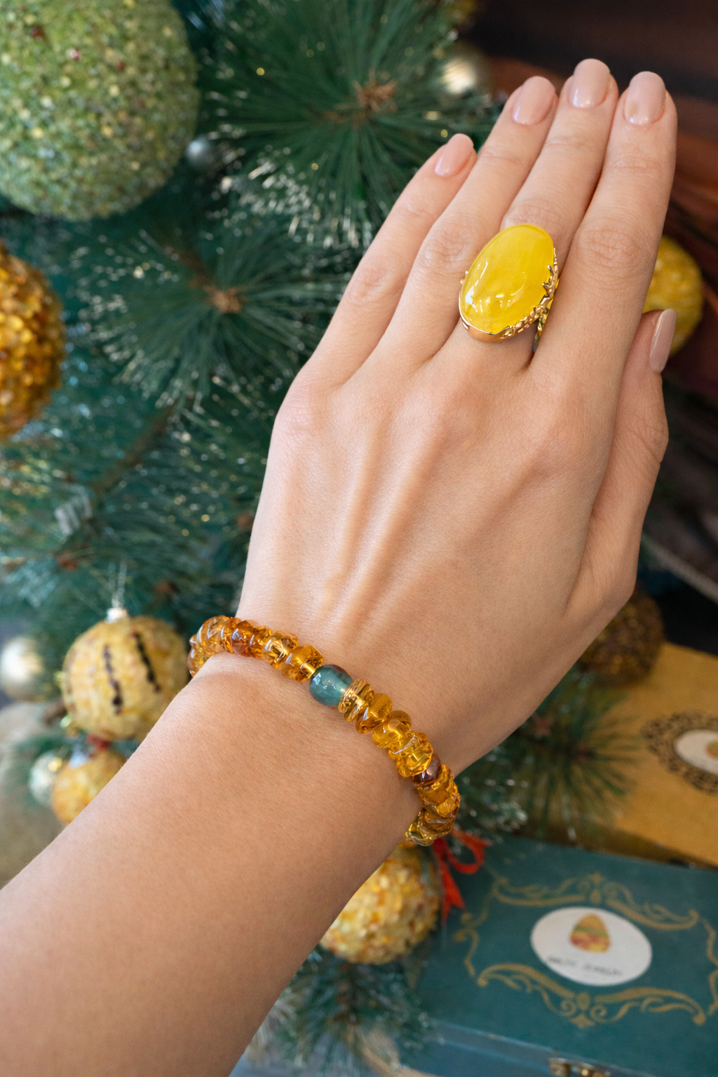 צמיד ענבר בלטית טבעי