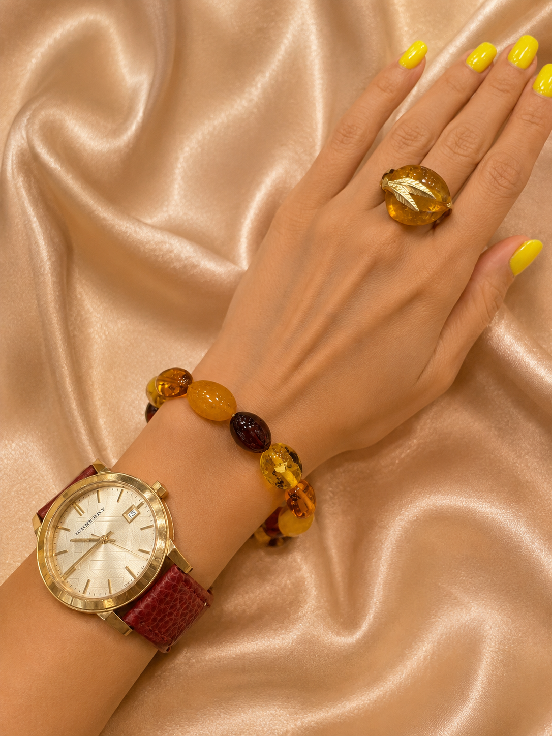 Amber Olive Bracelet