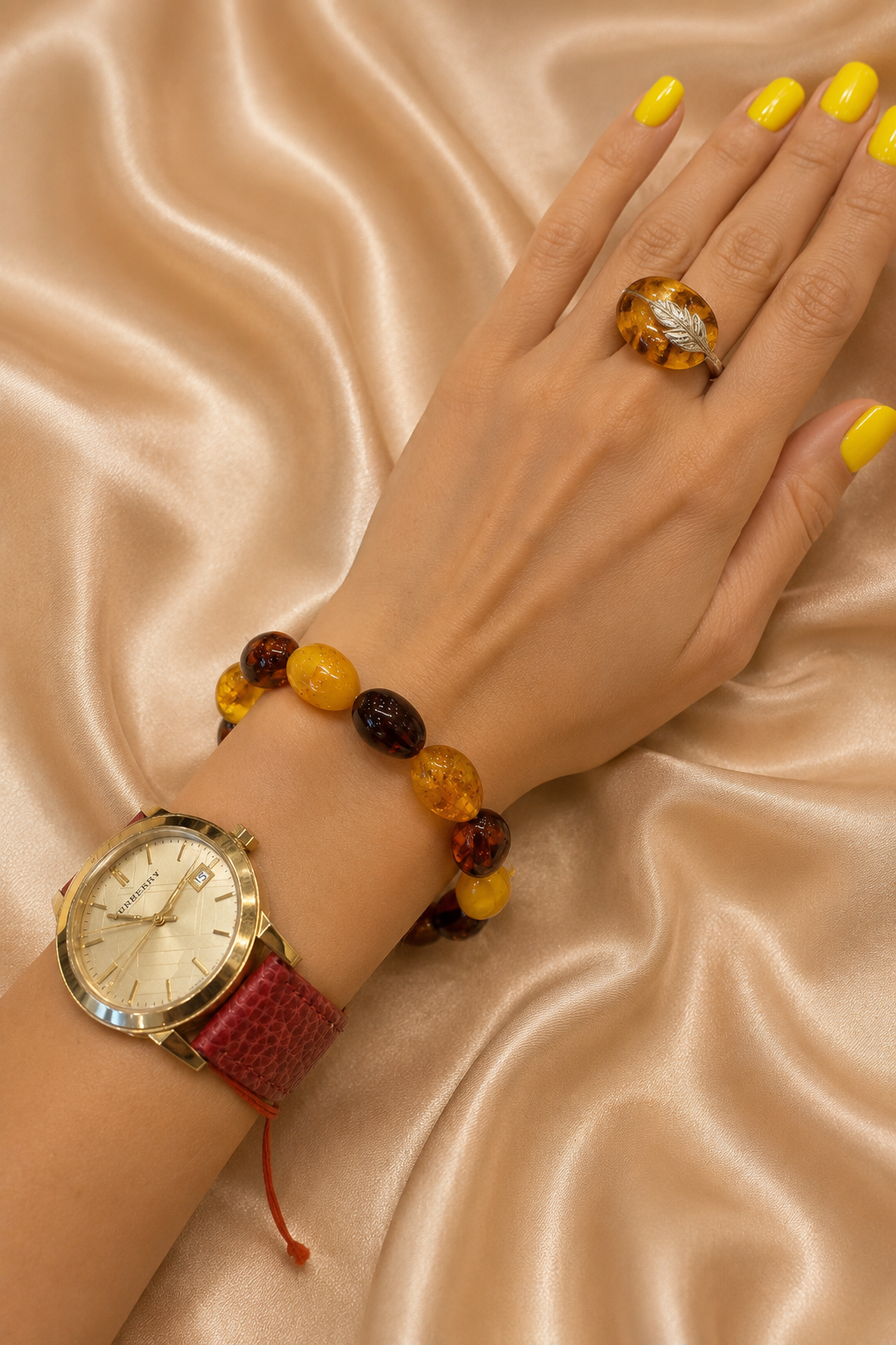 Amber Olive Bracelet
