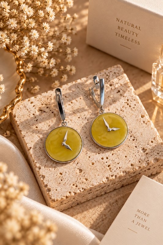 TIME — Handmade Baltic Amber Earrings