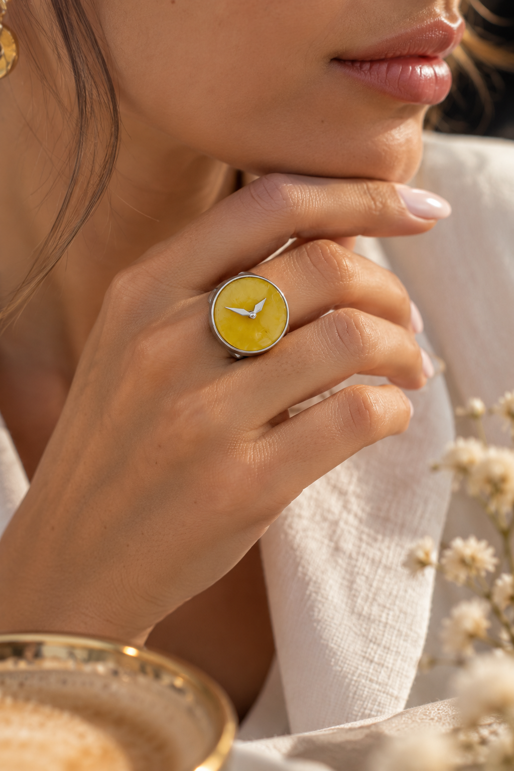 TIME — Handmade Baltic Amber Ring