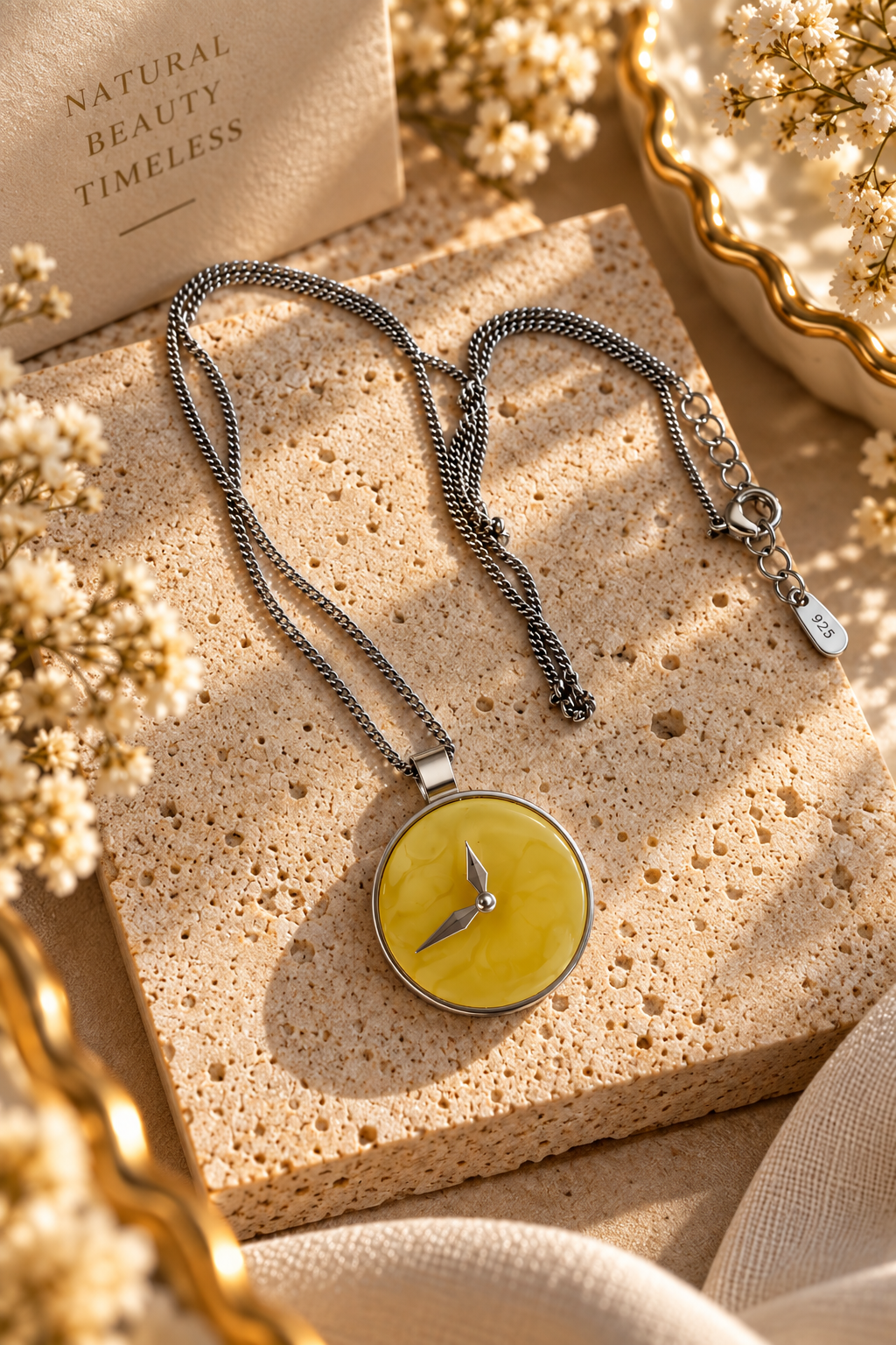 TIME — Handmade Baltic Amber Pendan