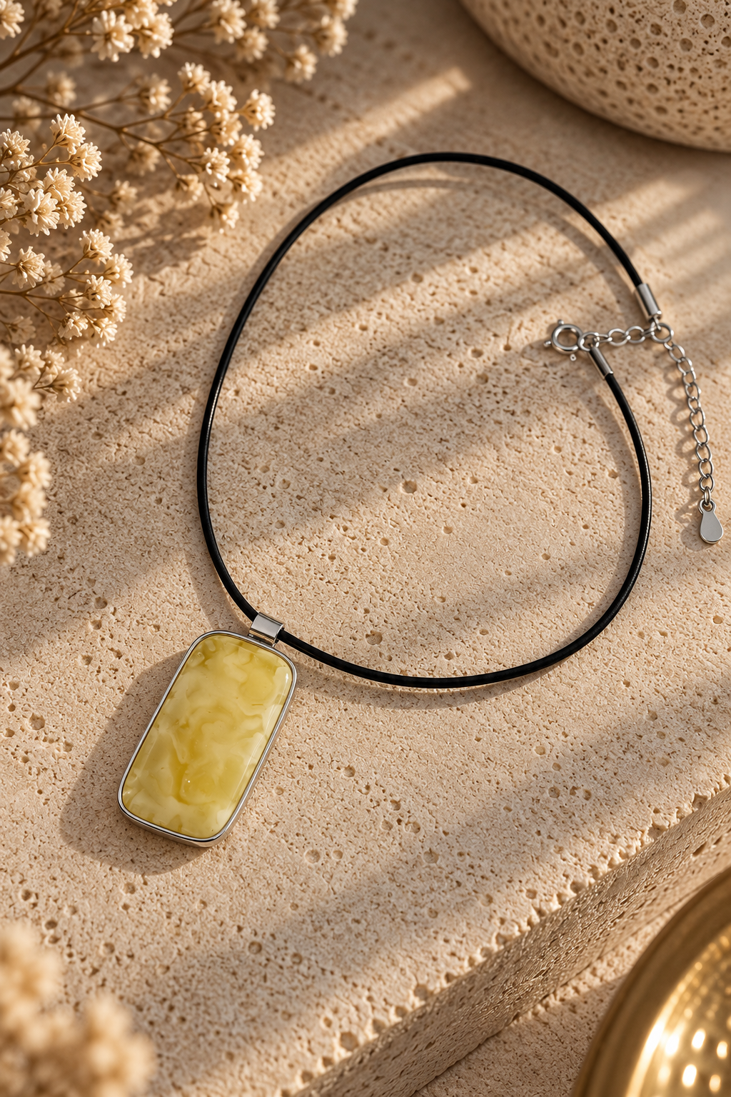TIME — Handmade Baltic Amber Pendant