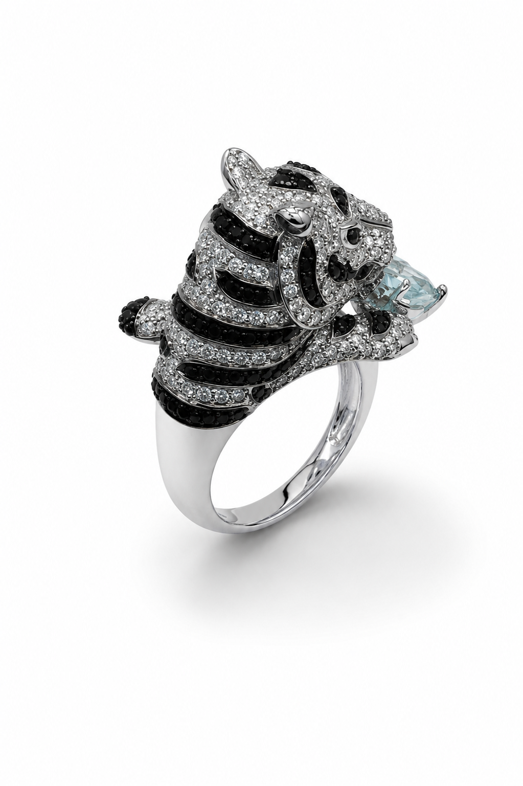 Animal Couture — Tiger Ring with Swiss Topaz & Swarovski Crystals