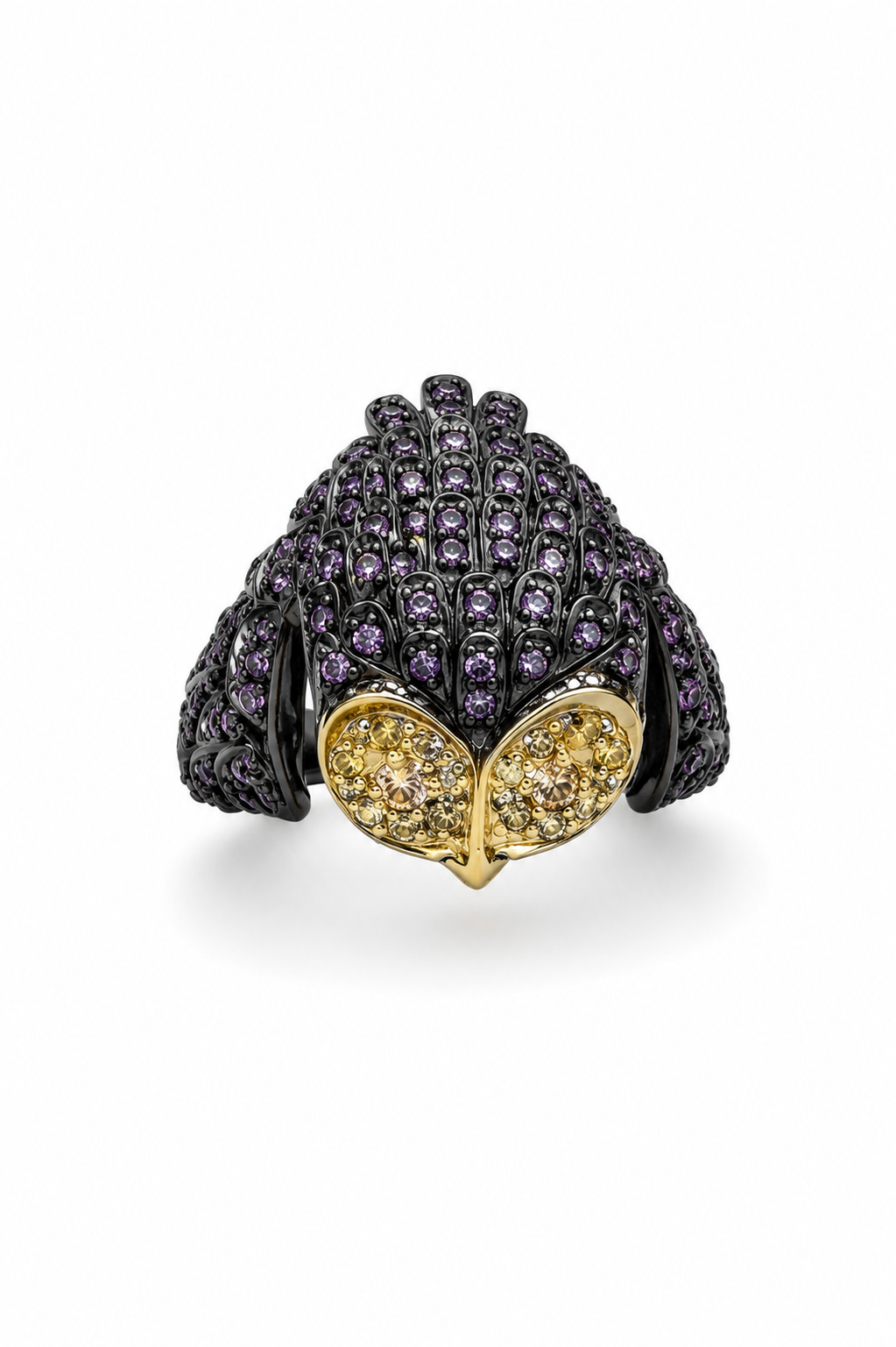 Animal Couture — Owl Ring with Swarovski Crystals