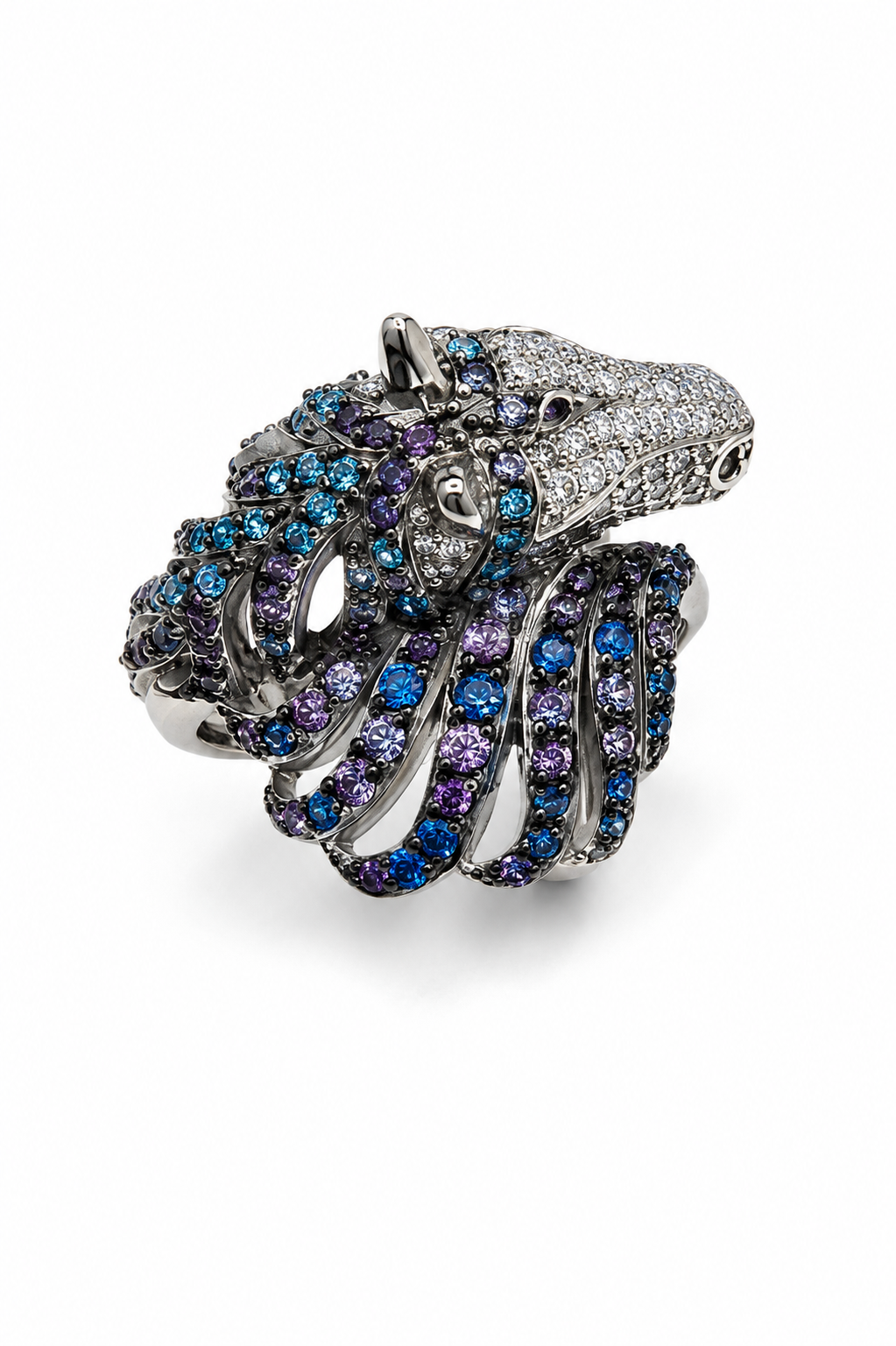 Animal Couture — Horse Ring with Swarovski Crystals