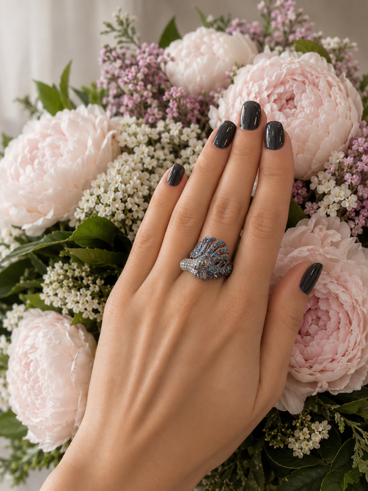 Animal Couture — Horse Ring with Swarovski Crystals