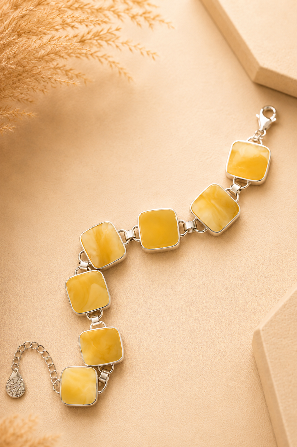 One of a Kind — Handmade Milk Amber Bracelet