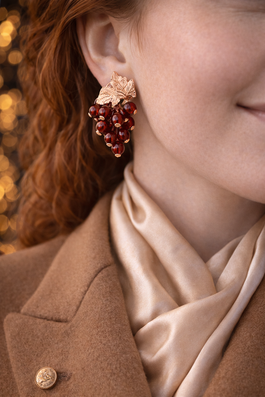 Amber Vineyard Elegance Earrings