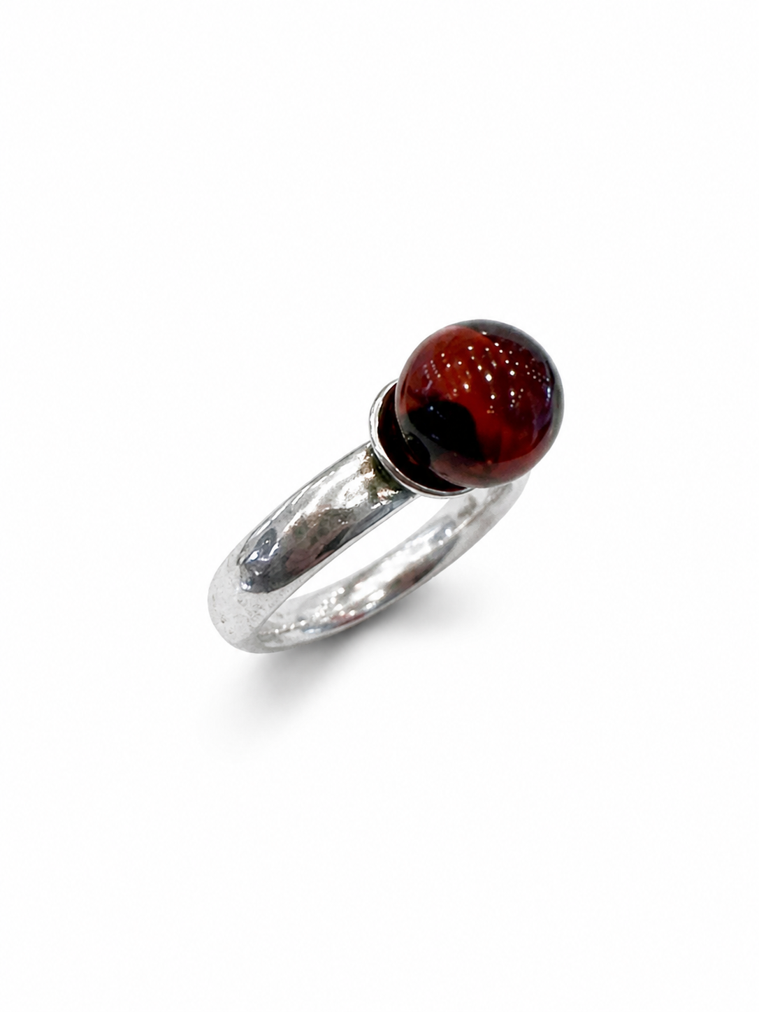 Amber Sphere Ring