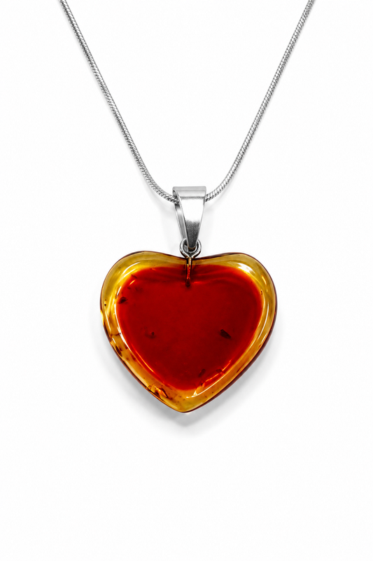 Amber Heart – Natural Caribbean Amber Heart Pendant