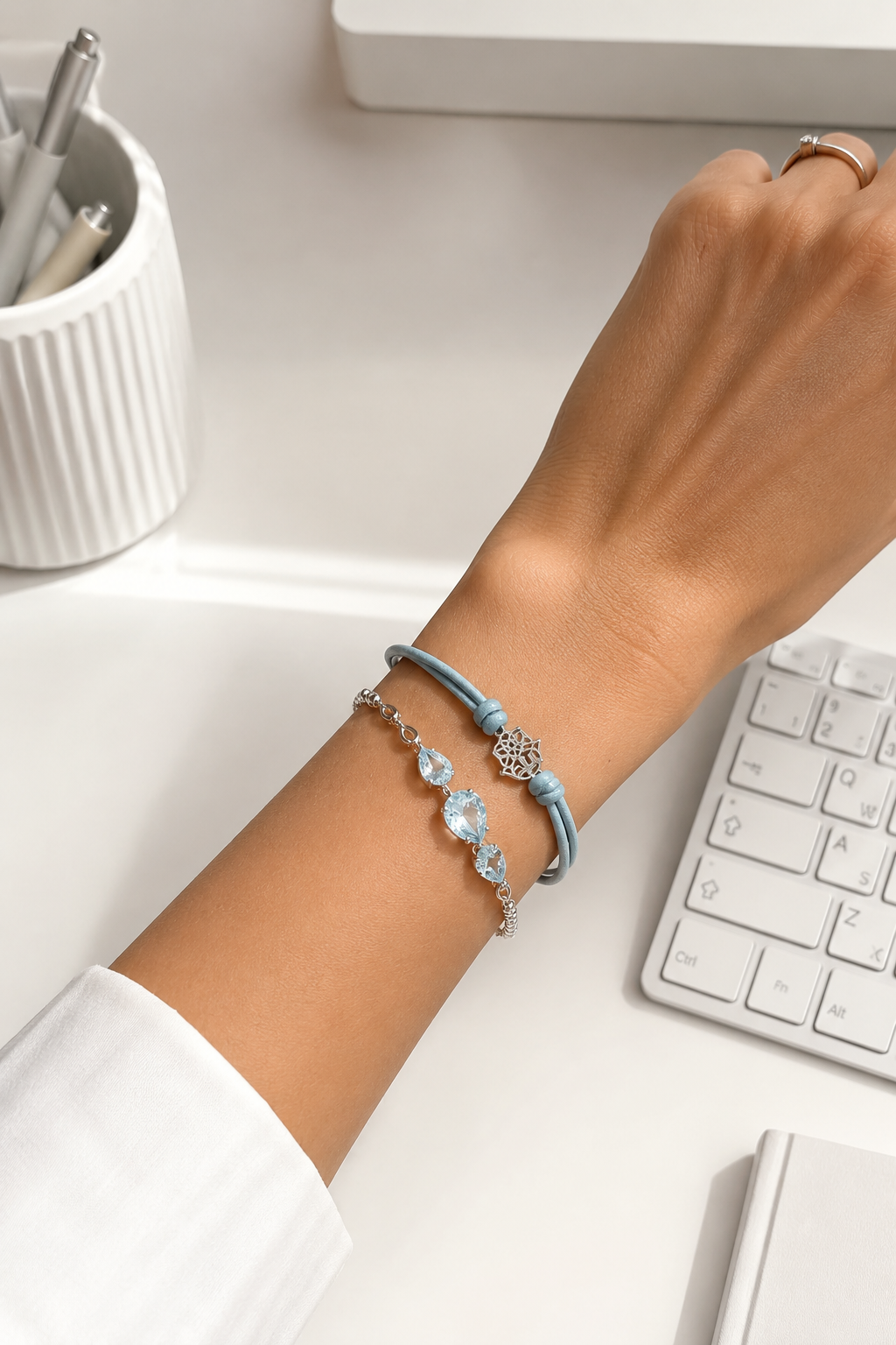 Blue Topaz Sterling Silver Bracelet