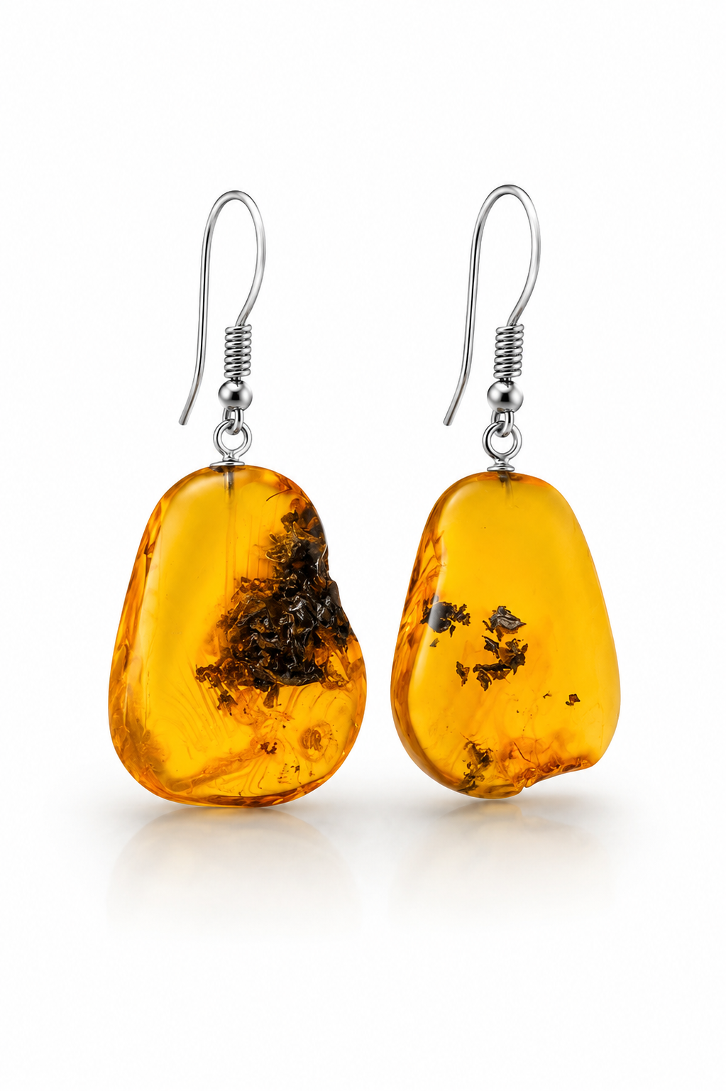 Boho Baltic Amber Drop Earrings